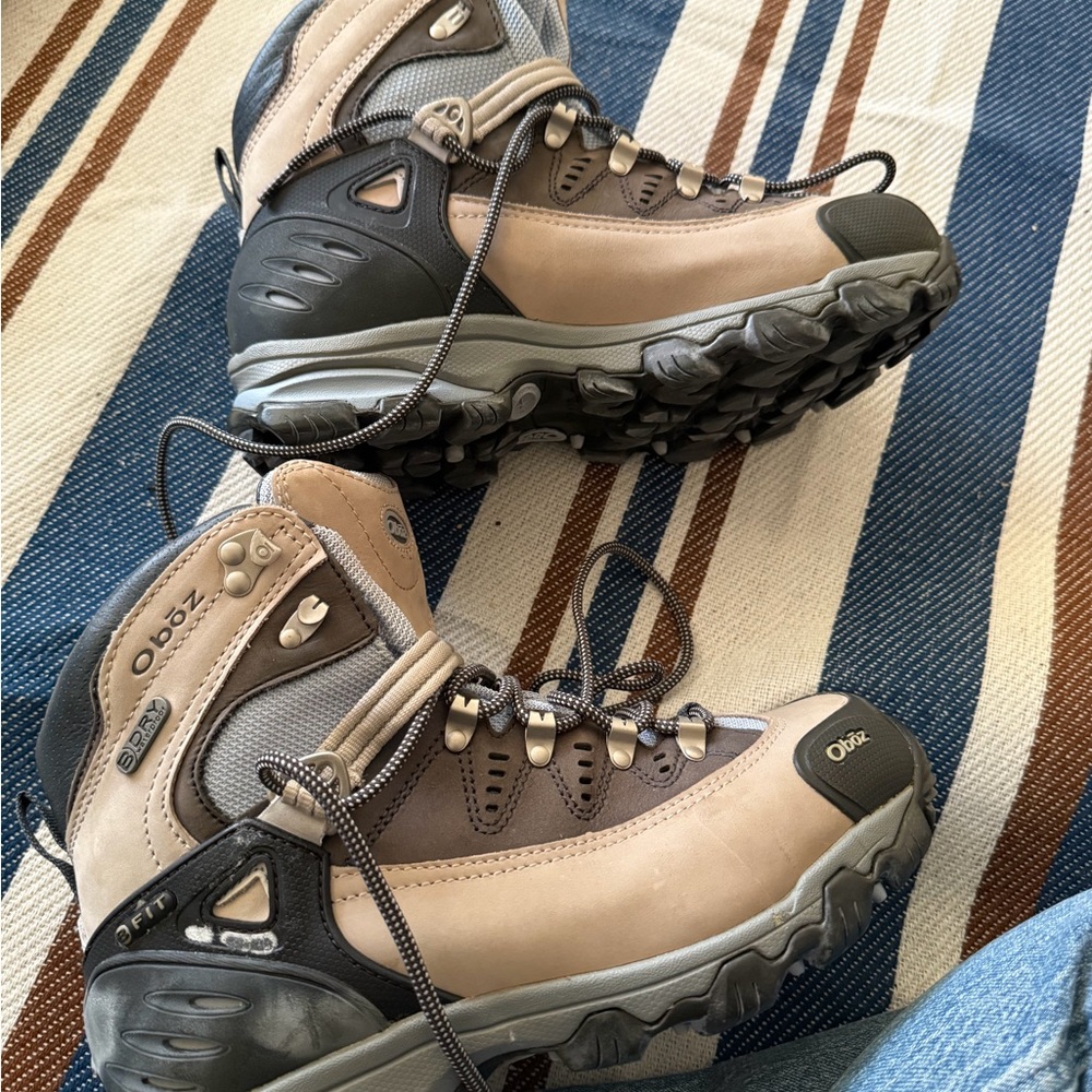 Womens Hiking Boots - Tan and Black